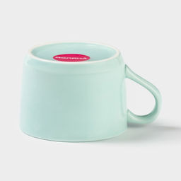 Кружка с фигуркой на дне «Зверята. Панда», 250 мл, 11.5×9×6.5 см, керамика, бирюзовая