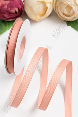 Лента репсовая 1 см*20 ярд "1 сорт" (SF-1346) темно-персиковый №215