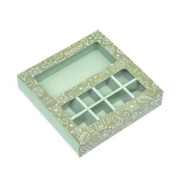 Цена за 2 шт. Коробка для 8 конфет шоколад, с окном, Военный стиль 17.7?17.8?3.8 см