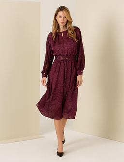 Bordo Dokuma Elbise - Pierre cardin фото 2