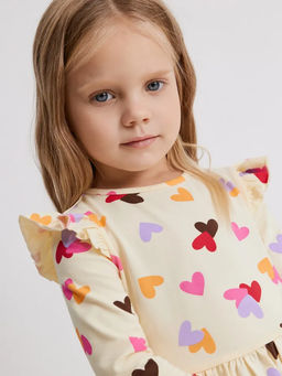 ACOOLA / Платье детское для девочек Lipa бежевый принт  фото 4