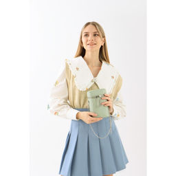 Сумка кросс-боди, отдел на молнии, длинный ремень, цвет зелёный - Simaland фото 4