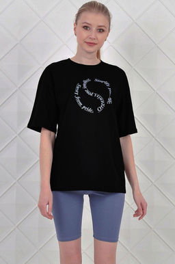 Арт. 5729 Костюм с велосипедками 42-50 (5 шт) Цвет:верх-черный, низ-серый - Калинка фото 6