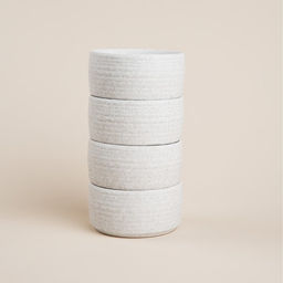 Салатники SL Home Арена Бланка, 370 мл, d=11 см, набор 4 шт., керамика, белые