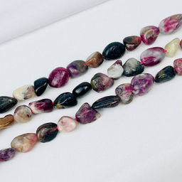 Бусины для украшений из Турмалина микс (галтовка) 40 см