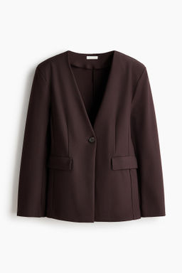 Blazer de punto sin cuello