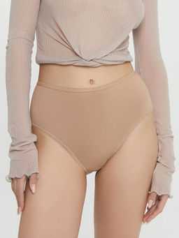 Цена за 2 штуки! Трусы женские макси набор (3 шт.) в бежевых цветах - Mark formelle фото 3