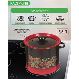 ЭМ_Кастрюля 5,5л цилин. ДЕКОР арт С1617.38 СибТ/ОБКЛ