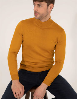 Safran Slim Fit Bal_k__ Yaka Basic Triko Kazak