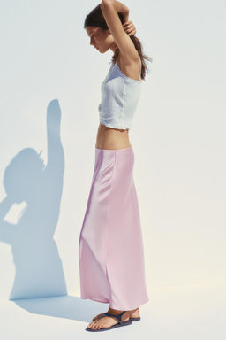 SATIN MIDI SKIRT - Zara фото 31