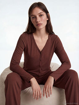 V Yaka Kad?n Pijama Tak?m