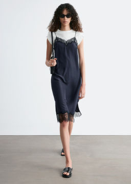 Vestido midi lencero de seda - H&m фото 2