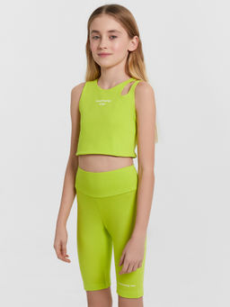 Комплект для девочек салатовый: велосипедки и топ - Mark formelle фото 4