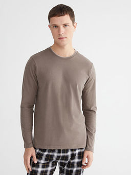 Bisiklet Yaka Uzun Kollu Erkek Pijama ?st