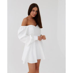 Платье женское короткое летнее MIST, белое, размер 48