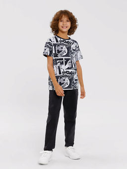 Футболка для мальчиков черно-белая в стиле аниме - Mark formelle фото 2