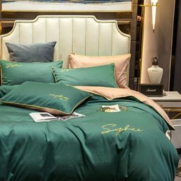 КПБ Mency однотонный с вышивкой MENO018 Евро