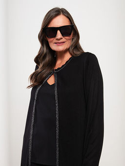 Bisiklet Yaka Sim Detayl? Uzun Kollu Kad?n H?rka