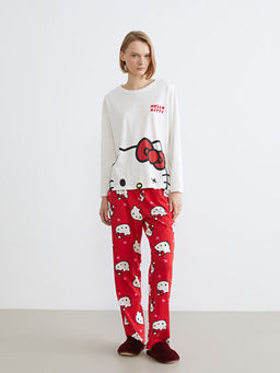 Hello Kitty Bask?l? Kad?n Pijama Tak?m?