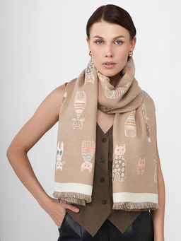 в составе ШЕРСТЬ и КАШЕМИР Большой, мягкий, теплый однотонный двусторонний палантин. - Tantino фото 6