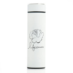 Термос Жизнь прекрасна, 500 мл, с ситечком, с датчиком температуры