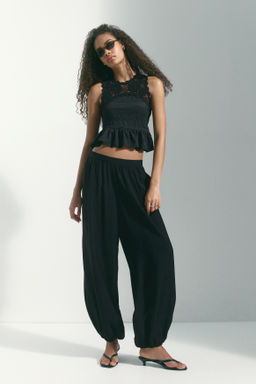 Top texturizado con detalles efecto crochet - H&m фото 5