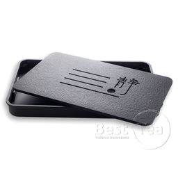 Чабань прямоугольная (крышка резная - иск.камень) Беззвучная Мелодия, черный поддон