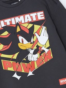 Bisiklet Yaka Sonic Bask?l? Erkek ?ocuk Ti??rt