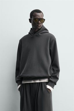 SUDADERA LAVADA SOFT CAPUCHA / Azul / Gris - Zara фото 2