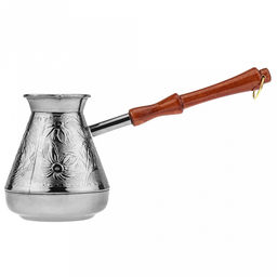 Турка медная 540мл "Ромашка", д10см, h11,7см, s0,8мм, деревянная ручка (Россия)