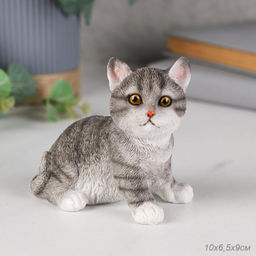 Цена за 2 шт. Фигурка Кошка 9 см серая / YX33100 /уп 2/36/