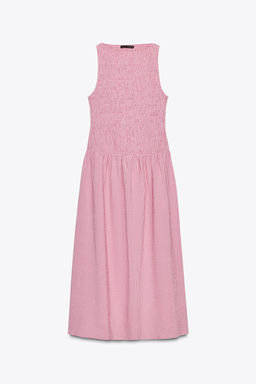 GINGHAM CHECK MIDI DRESS - Zara фото 16
