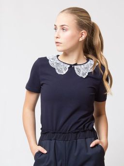 Блузка темно-синий 181230510б - Nota bene фото 17