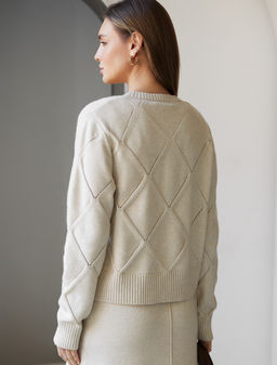 Джемпер из пряжи с кашемиром - Vilatte фото 4