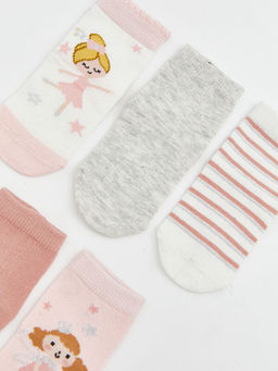 Desenli K?z Bebek Soket ?orap 5li