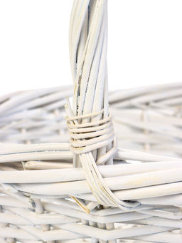 Корзина плетёная для хранения Brisa, с ручкой, белая, набор 3 шт.