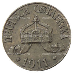 Монета 1 геллер 1911 года J Германская Восточная Африка
