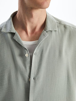 Regular Fit K?sa Kollu M?slin Erkek G?mlek