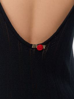 Сорочка ночная женская черная с открытой спиной - Mark formelle фото 5