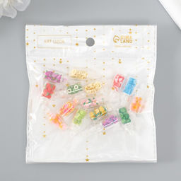 Цена за 15 шт. Декор для творчества стекло, пластик «Баночка с фруктами», 1.1×1.1×3.1 см, МИКС