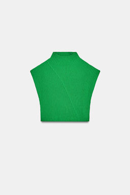 CHALECO PUNTO RIB / Verde - Zara фото 5