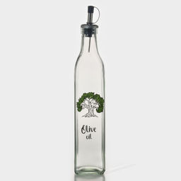 Бутылка стеклянная для соусов и масла Доляна Дерево оливы, 500 мл, 5,530 см  фото 2
