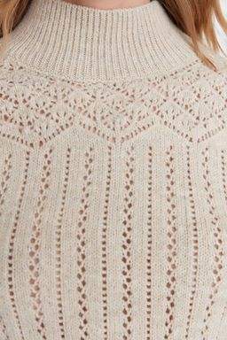 Tas Ajurlu/Delikli Dik Yaka Triko Kazak TWOAW21KZ0034 - Trendyolmilla фото 4