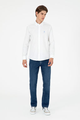 Мужская голубая рубашка с длинным рукавом - U.s. polo assn фото 4