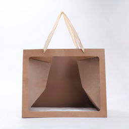 Цена за 10 шт. Пакет подарочный с широким дном и окном 35?29?28 см, крафт - UPAK LAND фото 3