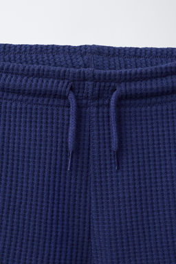 BERMUDA FELPA WAFFLE / Azul?n - Zara фото 3