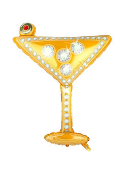Воздушный шар фольгированный 49" "Бокал мартини" инд.уп.