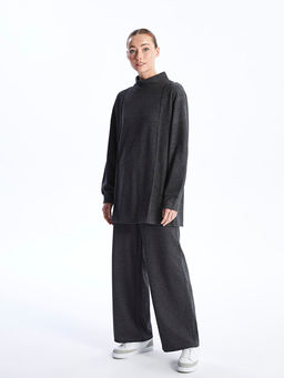 Dik Yaka D?z Uzun Kollu Kad?n Tunik