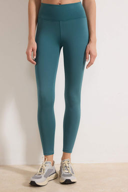 Zumrut Yesili Genis Bel Lastikli Ekstra Toparlay?c? Tam Boy Orme Spor Tayt TWOAW21TA0029