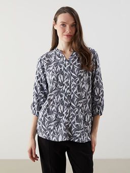 Ka??k Yaka ?i?ekli Bluz